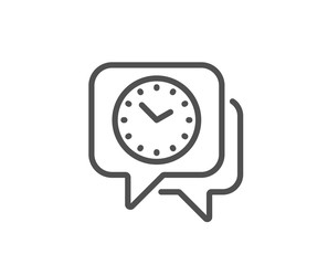 Time management line icon. Clock watch sign. Deadline symbol. Quality design element. Linear style clock icon. Editable stroke. Vector
