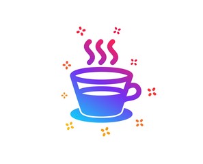 Coffee and Tea icon. Hot drink sign. Fresh beverage symbol. Dynamic shapes. Gradient design coffee cup icon. Classic style. Vector