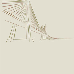 Modern bridge, drawing