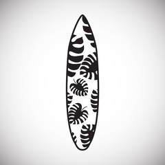 Surfboard icons on background for graphic and web design. Simple vector sign. Internet concept symbol for website button or mobile app.