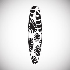 Surfboard icons on background for graphic and web design. Simple vector sign. Internet concept symbol for website button or mobile app.