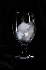Wineglass with ice