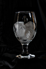 Wineglass with ice