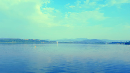 Mountain lake landscape.