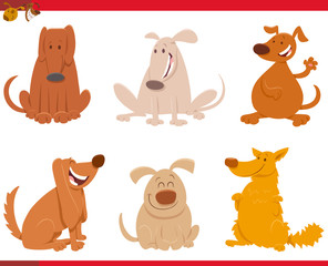 Naklejka premium dogs or puppies cartoon animals set