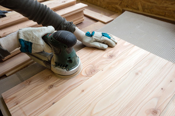 Detail of angular grinding machine