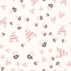 Romantic seamless pattern with hearts for your design