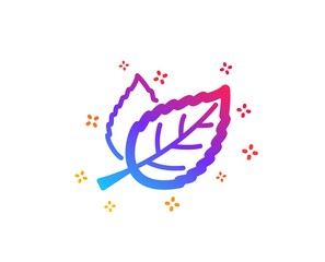 Leaves icon. Nature plant leaf sign. Environmental care symbol. Dynamic shapes. Gradient design leaf icon. Classic style. Vector