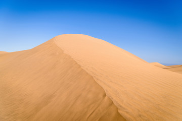 Fototapeta na wymiar The sands of Maspalomas. Beautyful dunes in the south of Gran Canaria