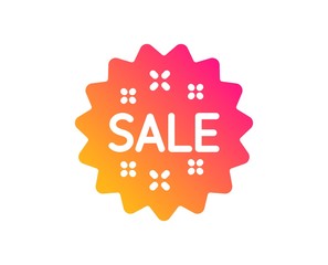 Sale icon. Shopping discount sign. Clearance symbol. Classic flat style. Gradient sale icon. Vector