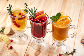 berry tea with herbs and berries