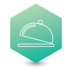 Obraz premium Cloche icon simple flat style