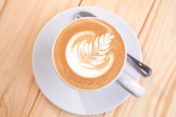 cup of cappuccino, top view