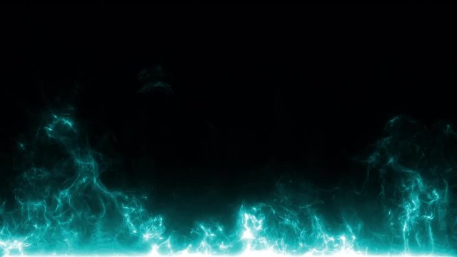 Flame burst of particles blue 