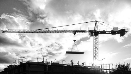 Auf der Baustelle flei&szlig;ig gearbeitet