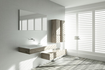 Naklejka na ściany i meble Luxury and modern bathroom. Original 3d rendering
