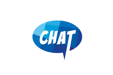 Creative Chat Letter Talk Bubble Logo Design Symbol Vector Illustration