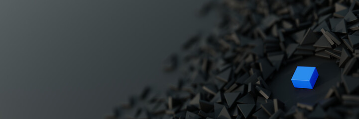 Feeling different; quality, human value and teamwork concepts. Original 3d rendering.