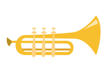 Trumpet icon on white background.