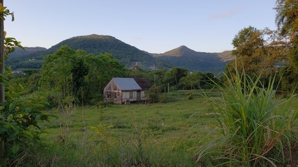 casa antiga, no potreiro, campo, 
