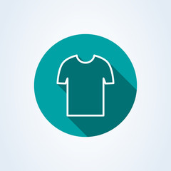 T-shirt flat style. line art illustration icon isolated on white background.