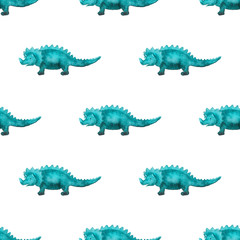 Seamless pattern with dinosaurs