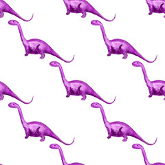 Seamless pattern with dinosaurs