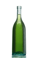 Alcoholic drink in a transparent bottle
