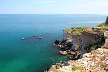 Rocky shores on Kamen Bryag, Bulgaria