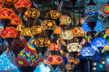 Lanterns in Istanbul shop, Turkey