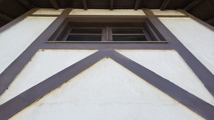 Obraz premium janela construção enxaimel, antigo, vintage