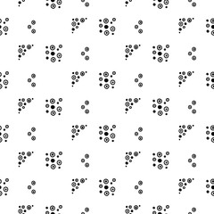 Seamless vector pattern, black and white symmetric geometric background Print for decor, wallpaper, packaging, wrapping, fabric. graphic design. Doodle style illystration