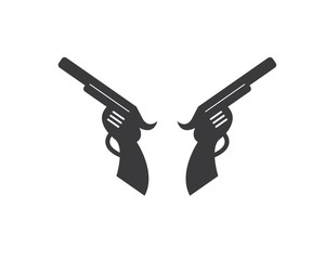 gun icon logo illustration vector