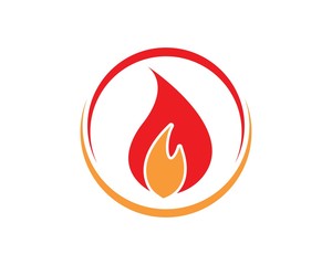 Fire flame Logo Template vector icon Oil, gas and energy