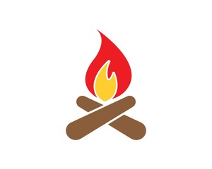Fire flame Logo Template vector icon Oil, gas and energy