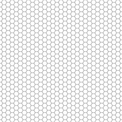 Black and white hexagon honeycomb seamless pattern