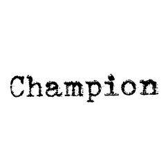 CHAMPION stamp on white background