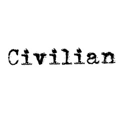 CIVILIAN stamp on white background