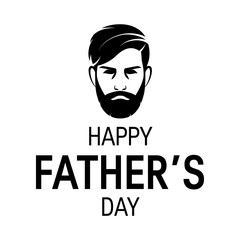 Happy fathers day concept, vector in flat style