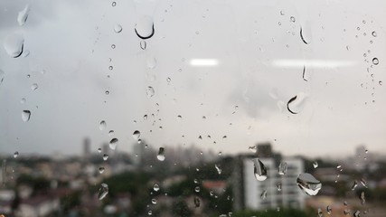 chuva no vidro janela 
