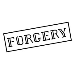 FORGERY stamp on white background