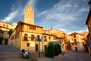 Fototapeta na wymiar Old city street. Segovia, Spain