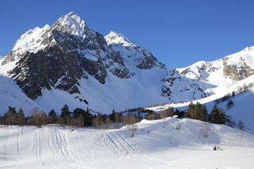 landscape with high mountains