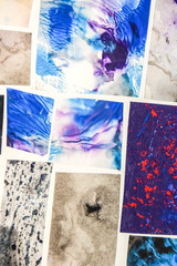 bright abstract stains paint stains watercolor blue and red drops 