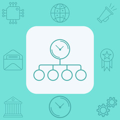 Time management vector icon sign symbol