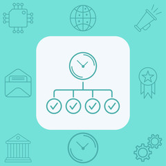 Time management vector icon sign symbol