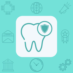 Tooth vector icon sign symbol