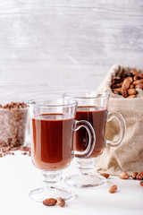 Homemade hot chocolate drink