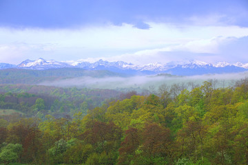 landscape with high mountains