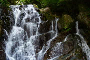 White Waterfall in Japan 